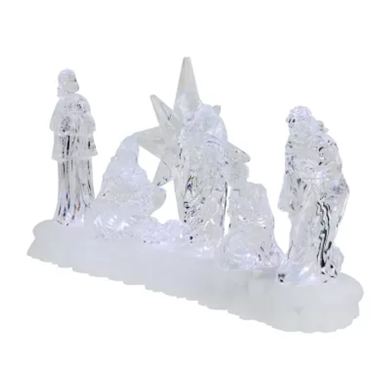 Northlight Led Lighted Acrylic - 12.25in Lighted Nativity Set