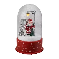 Northlight Lighted Santa With Street Light Snowing Globe - 11.75in Christmas Snow Globe