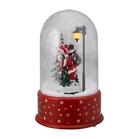 Northlight Lighted Santa With Street Light Snowing Globe - 11.75in Christmas Snow Globe