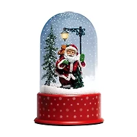 Northlight Lighted Santa With Street Light Snowing Globe - 11.75in Christmas Snow Globe