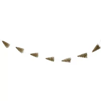 Northlight Led Lighted B/O Mini Sisal Tree - 6.5ft X 2.5in - Gold - Warm White Lights Christmas Indoor Garland