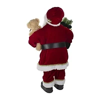 Northlight 2ft Standing With A Plush Bear Christmas Figurine