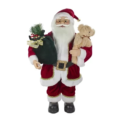 Northlight 2ft Standing With A Plush Bear Christmas Figurine