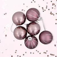 Northlight Shiny And Matte Glass Ball - 2.25in (55mm) - Pink - 24ct Christmas Ornament