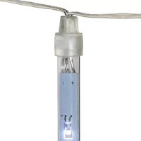 Northlight Set Of 10 Transparent Dripping - 14 Ft Clear Wire Indoor Icicle Lights