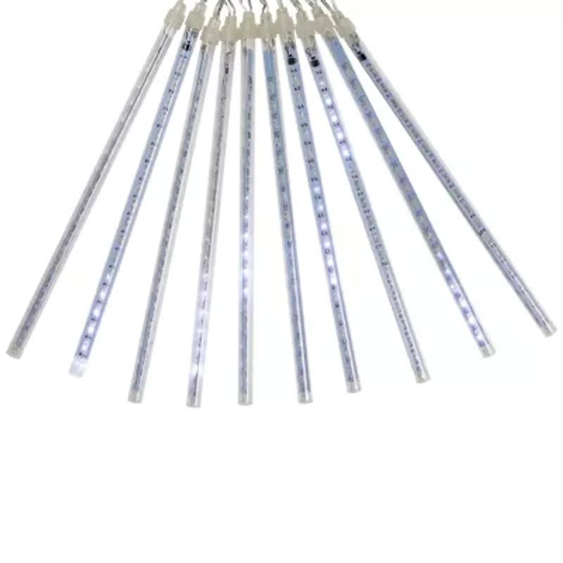 Northlight Set Of 10 Transparent Dripping - 14 Ft Clear Wire Indoor Icicle Lights