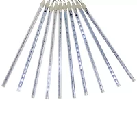 Northlight Set Of 10 Transparent Dripping - 14 Ft Clear Wire Indoor Icicle Lights
