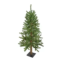 Northlight Pre-Lit Medium Alpine Clear Lights 4 Foot Pine Christmas Tree