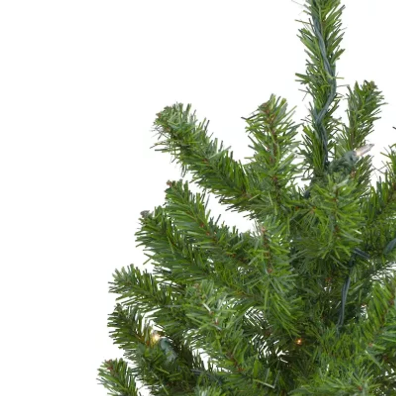 Northlight Pre-Lit Medium Alpine Clear Lights 4 Foot Pine Christmas Tree