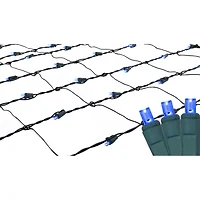 Northlight 4ft X 6ft Blue Led Wide Angle Net Green Wire Net Lights