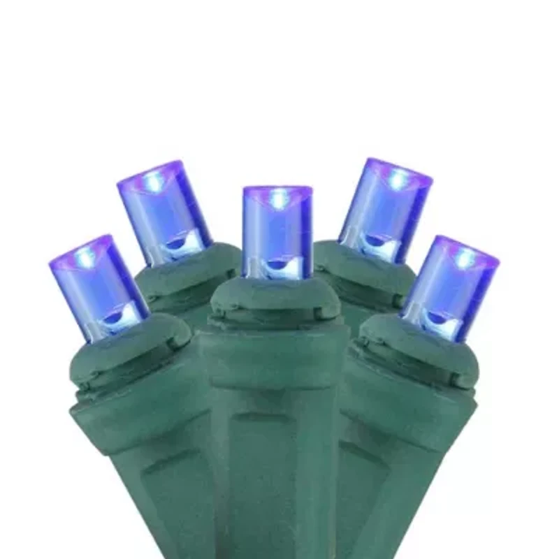 Northlight 4ft X 6ft Blue Led Wide Angle Net Green Wire Net Lights