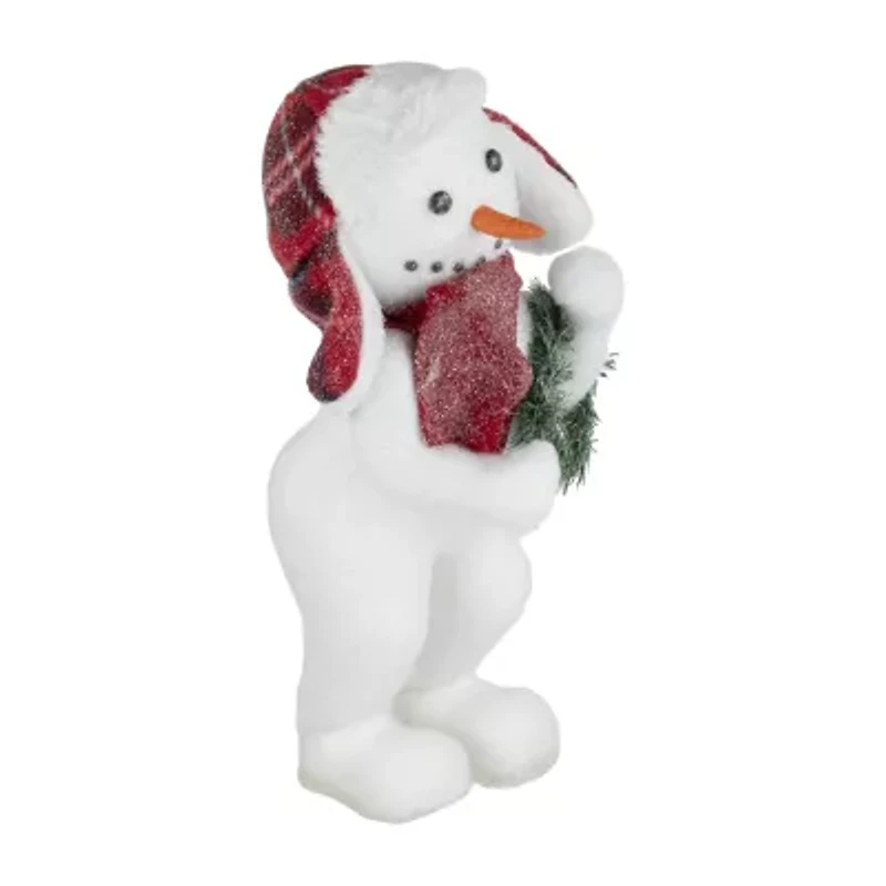 Northlight Frosted Snowman With - 16in Christmas Figurine