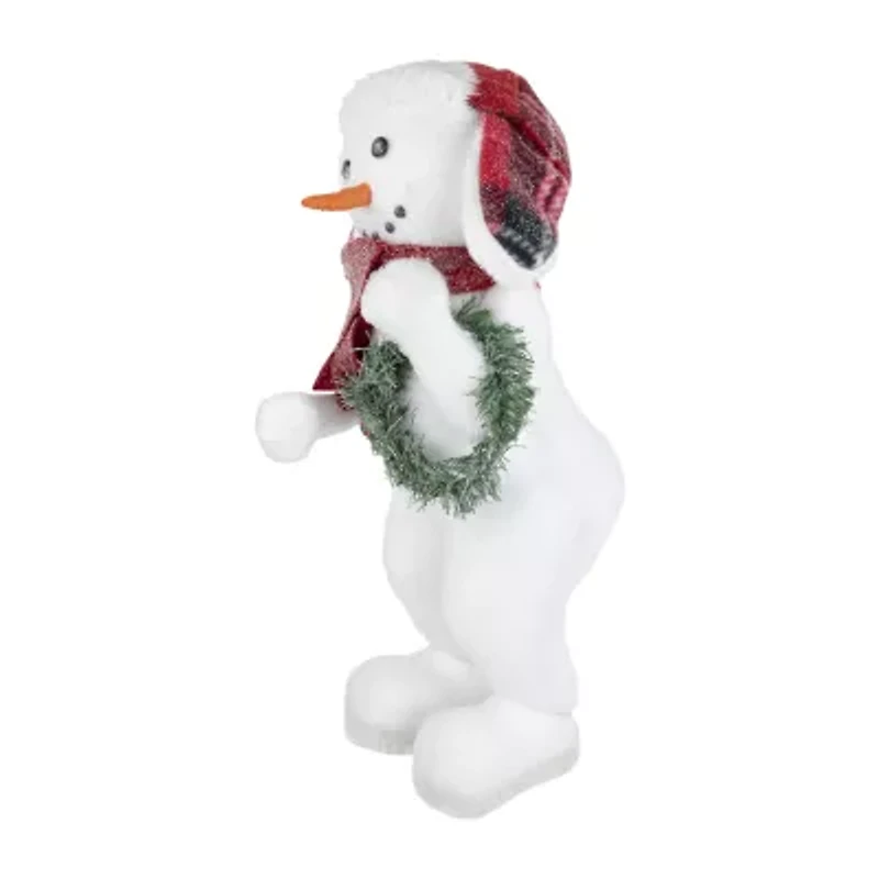 Northlight Frosted Snowman With - 16in Christmas Figurine