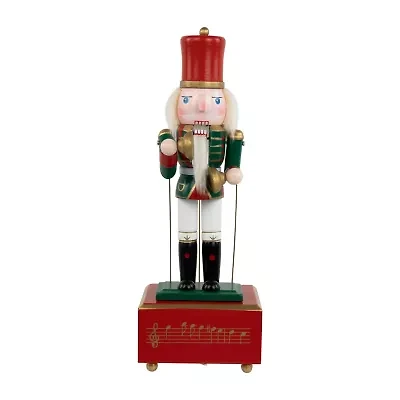 Northlight Musical And Animated Cymbalist - 12in Wood Plays Music Christmas Nutcracker