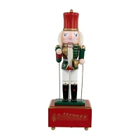 Northlight Musical And Animated Cymbalist - 12in Wood Plays Music Christmas Nutcracker