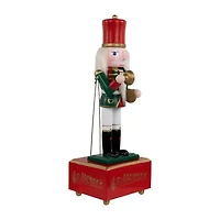 Northlight Musical And Animated Cymbalist - 12in Wood Plays Music Christmas Nutcracker