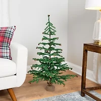 Northlight Medium With Mini Pine Cones In Burlap Base Unlit 3 Foot Pine Christmas Tree