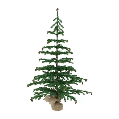 Northlight Medium With Mini Pine Cones In Burlap Base Unlit 3 Foot Pine Christmas Tree