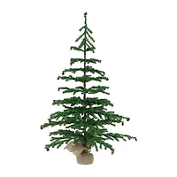 Northlight Medium With Mini Pine Cones In Burlap Base Unlit 3 Foot Pine Christmas Tree