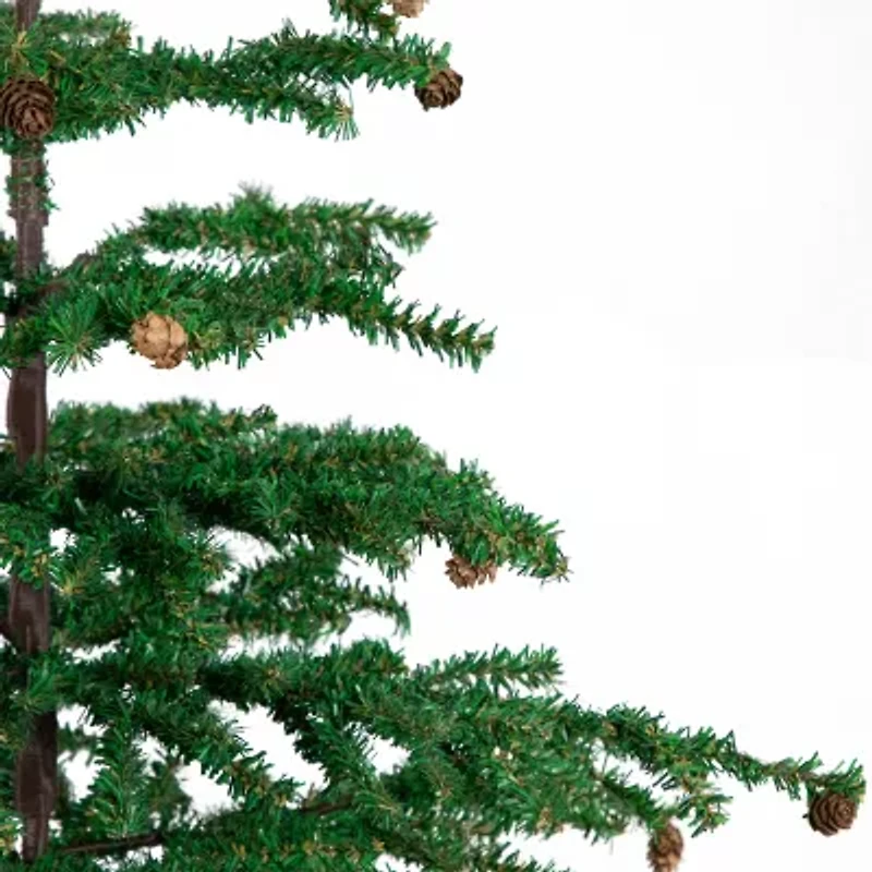 Northlight Medium With Mini Pine Cones In Burlap Base Unlit 3 Foot Pine Christmas Tree