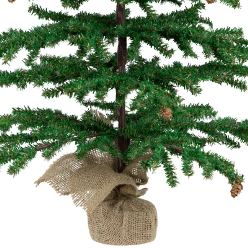 Northlight 3ft Medium Artificial With Mini Pine Cones In Burlap Base 3 Foot Pine Christmas Tree
