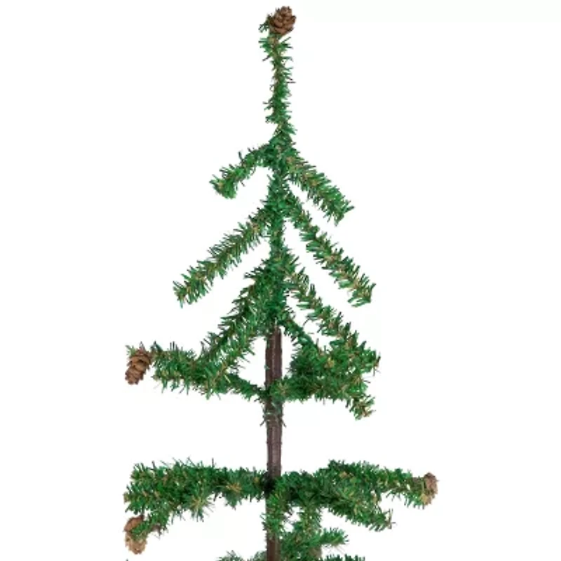 Northlight Medium With Mini Pine Cones In Burlap Base Unlit 3 Foot Pine Christmas Tree