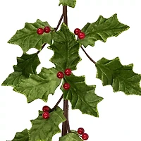 Northlight Glittered Holly With Berry - 3.5ft X 9in - Unlit Christmas Indoor Garland