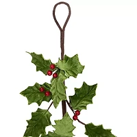 Northlight Glittered Holly With Berry - 3.5ft X 9in - Unlit Christmas Indoor Garland