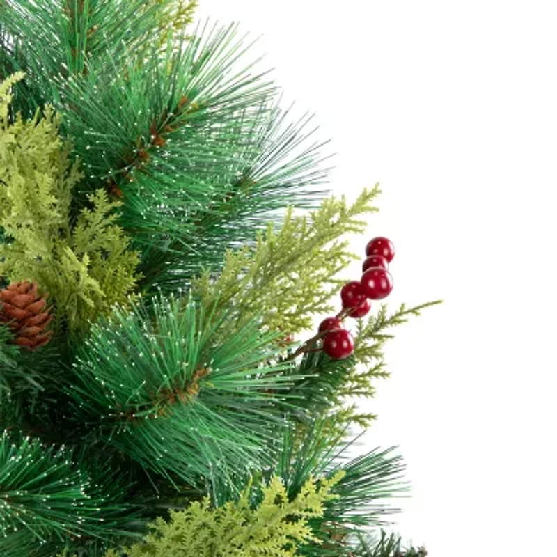 Northlight Spruce Pine Needle And Pinecone Artificial Unlit 2 Foot Pine Christmas Tree