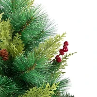 Northlight Spruce Pine Needle And Pinecone Artificial Unlit 2 Foot Pine Christmas Tree