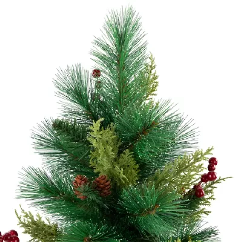 Northlight Spruce Pine Needle And Pinecone Artificial Unlit 2 Foot Pine Christmas Tree