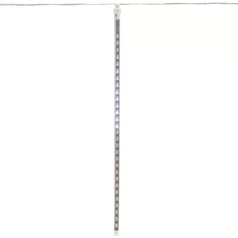 Northlight Set Of 10 White Led Snowfall Icicle Tube Lights - 20.5 Ft Clear Wire Indoor Icicle Lights