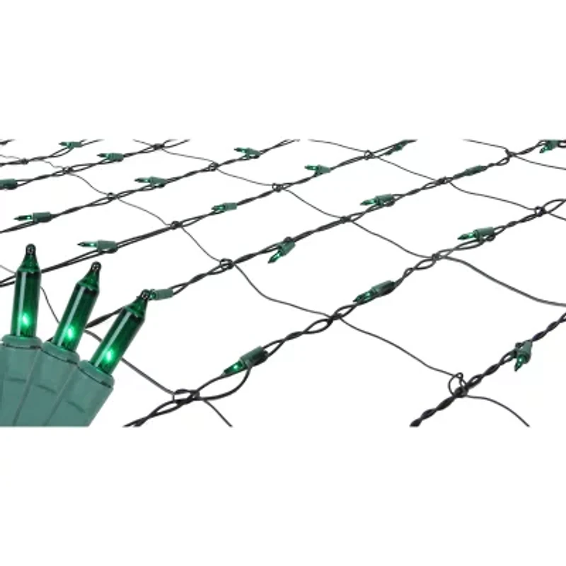Northlight 150-Count - 6ft - Green - Green Wire Net Lights