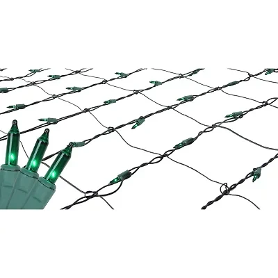 Northlight 150-Count - 6ft - Green - Green Wire Net Lights