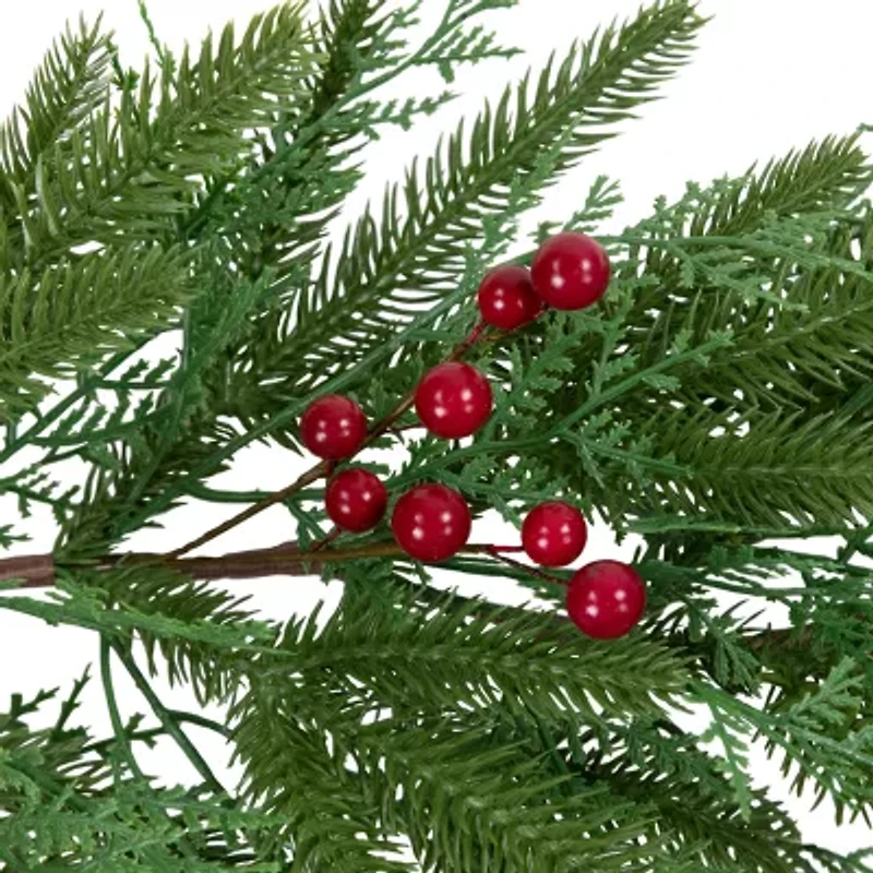 Northlight Real Touch™️ Wind River Fir With Glittered Pinecones - 7ft X 12in - Unlit Christmas Indoor Garland