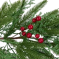 Northlight Real Touch™️ Wind River Fir With Glittered Pinecones - 7ft X 12in - Unlit Christmas Indoor Garland