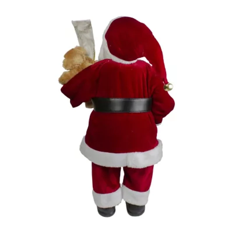 Northlight Standing With Teddy Bear And List - 24in Christmas Figurine