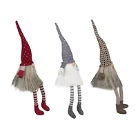 Northlight Sitting With Dangling Legs - 20in - Set Of 3 Christmas Gnome