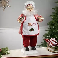 Northlight Animated And Musical Chef Claus With Hot Cocoa And Cookie - 24in Christmas Figurine