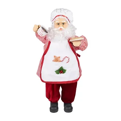 Northlight Animated And Musical Chef Claus With Hot Cocoa And Cookie - 24in Christmas Figurine