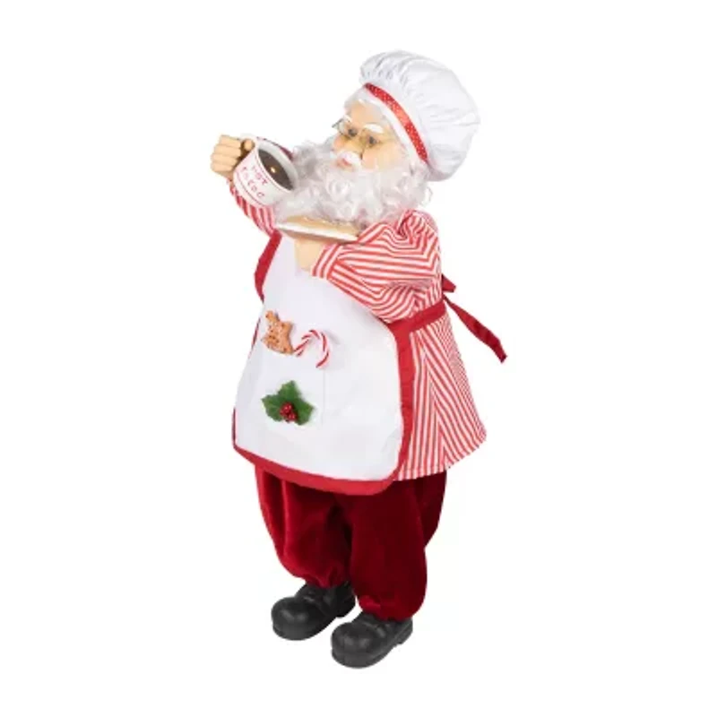 Northlight Animated And Musical Chef Claus With Hot Cocoa And Cookie - 24in Christmas Figurine