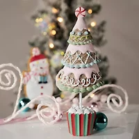 Northlight Frosted Waffle Cone Cupcake - 10.25in Pine Christmas Tree