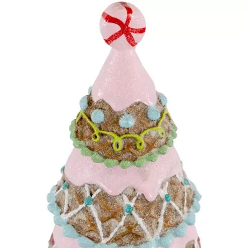 Northlight Frosted Waffle Cone Cupcake - 10.25in Pine Christmas Tree