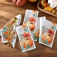 Elrene Home Fashions Pumpkin Harvest Vine 4-pc. Napkins