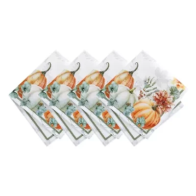 Elrene Home Fashions Pumpkin Harvest Vine 4-pc. Napkins