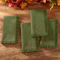 Elrene Home Fashions Fringed Harvest 4-pc. Napkins