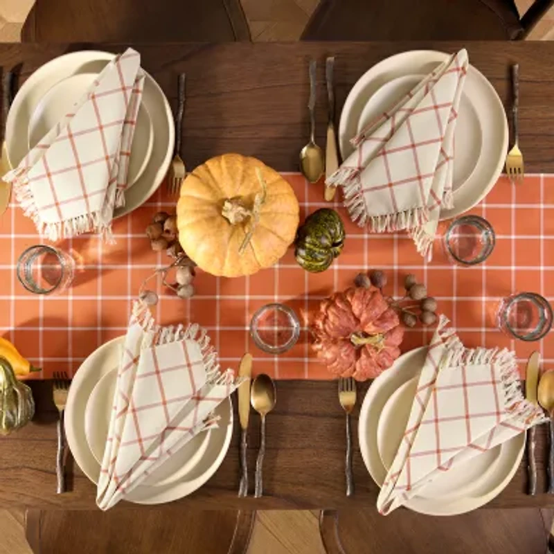 Elrene Home Fashions Windowpane 13"x70" Tablecloth