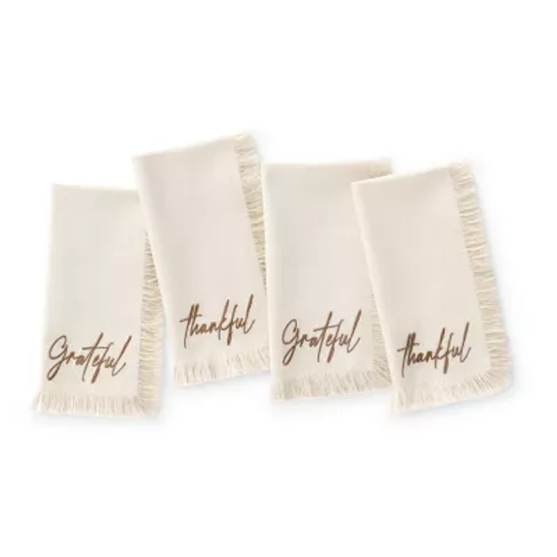 Elrene Home Fashions Fringed Harvest 4-pc. Napkins