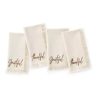 Elrene Home Fashions Fringed Harvest 4-pc. Napkins