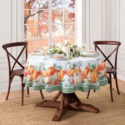 Elrene Home Fashions Pumpkin Harvest Vine Tablecloth